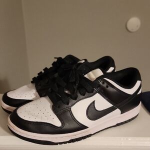 Nike Black and White Dunk Low Sneakers Worn A Couple Times CLEAN
